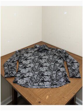 Men's Disco Dress Shirt Long Sleeve Paisley Floral Metallic Shiny Button Down